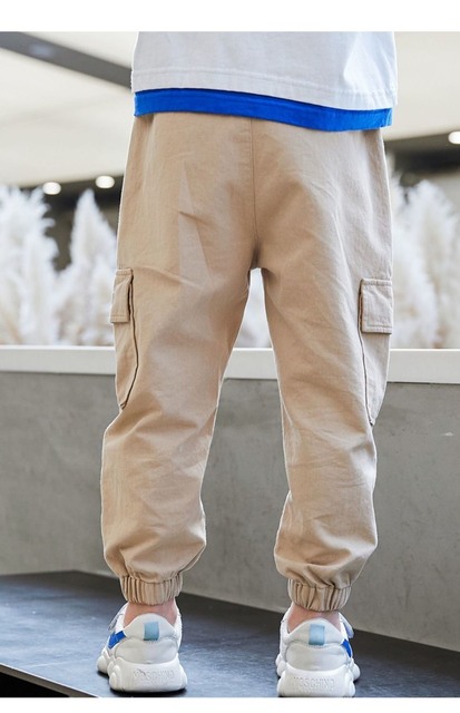 Nowe spodnie chłopięce VFOCHI 2021 - Solid Color, wiosna/jesień, rozmiary 3-16T - Wianko - 5