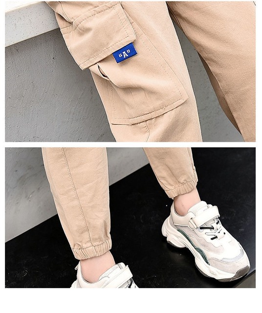 Nowe spodnie chłopięce VFOCHI 2021 - Solid Color, wiosna/jesień, rozmiary 3-16T - Wianko - 10