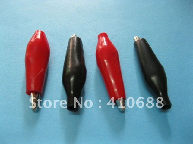 Zaciski krokodylkowe 200 sztuk czerwono-czarne 2-kolorowe zaciski szczękowe z złączem Boot Clamp 27mm S-małe wysokiej jakości - Wianko - 11