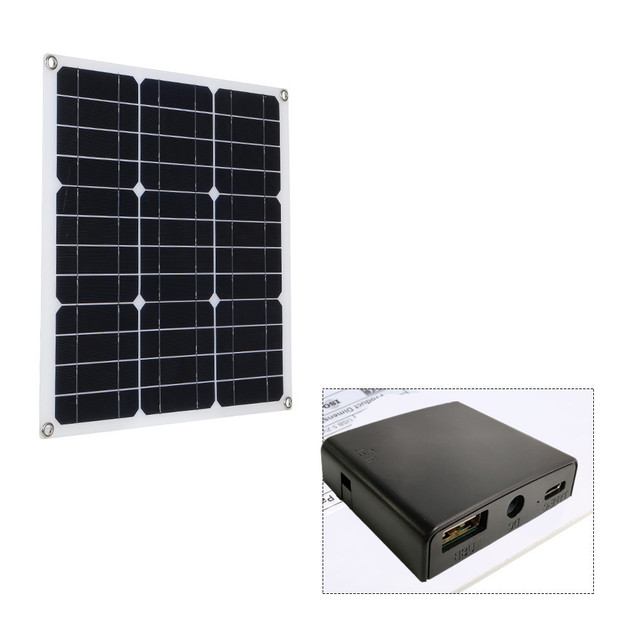 Panel słoneczny przenośny 200W z kontrolerem MPPT 60A i wyświetlaczem LCD 18V z ładowarką Power Bank USB i Portem typu C do samochodu RV - Wianko - 6