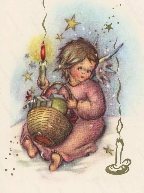 Diamentowy obraz 5D DIY - Chubby Blond mały kąt dziewczyna i królik, pełny haft diamentowy, księżyc Boże Narodzenie, mozaika obrazy - Wianko - 18