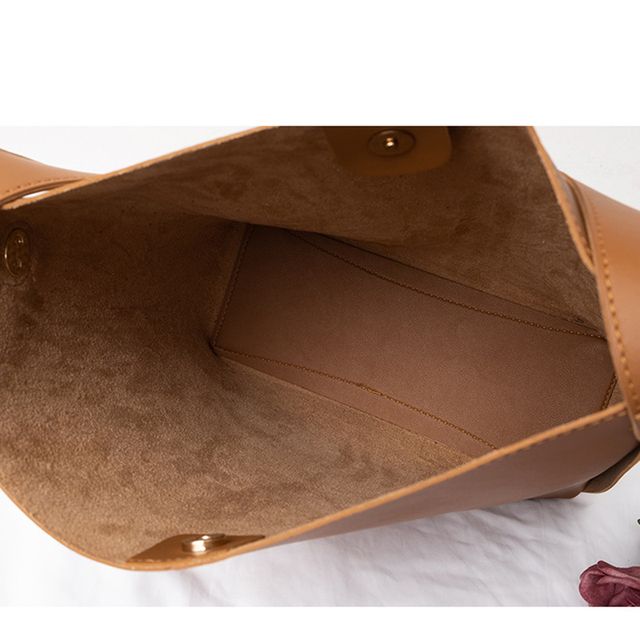Nowa torebka typu Bucket na ramię zimą 2021 – duża pojemność, moda, skóra PU damski portfel - Wianko - 23