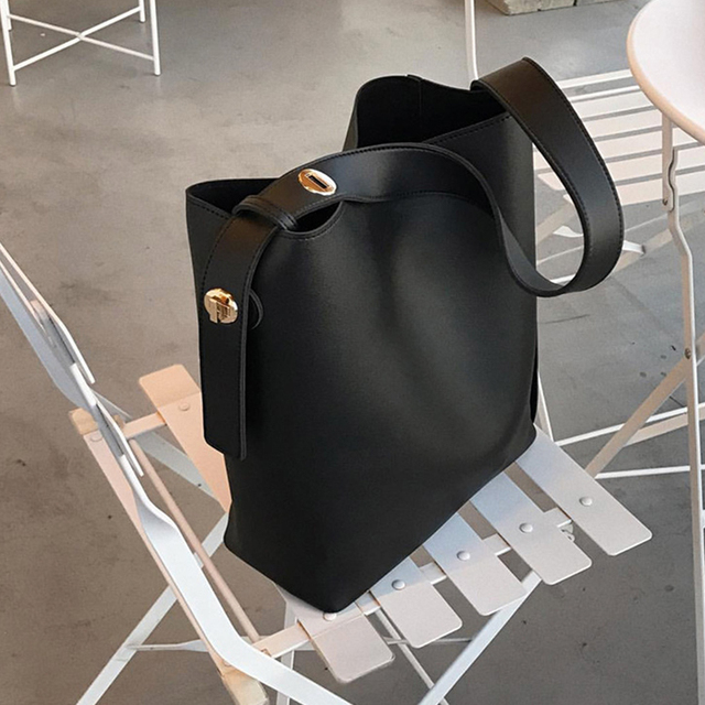 Nowa torebka typu Bucket na ramię zimą 2021 – duża pojemność, moda, skóra PU damski portfel - Wianko - 18