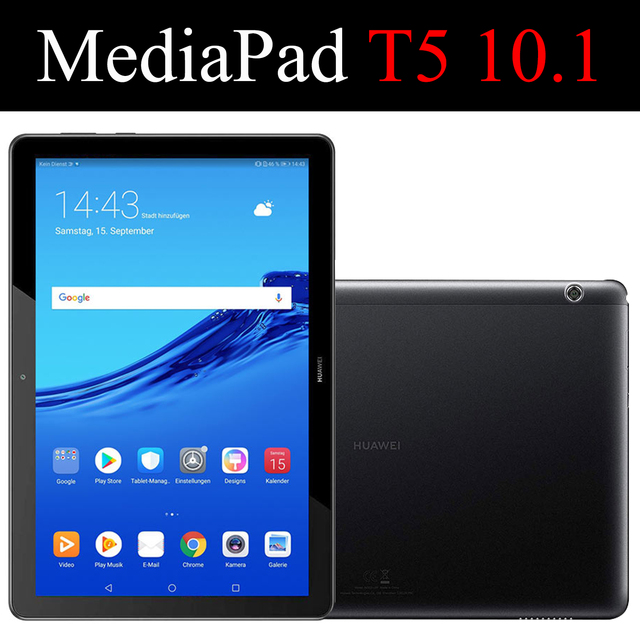 Pokrowiec na tablet Huawei MediaPad T5 10.1, Auto Smart Sleep Wake, funda Trifold, stojak, jednokolorowy, karta AGS2-W09/W19/L03/L09 - Wianko - 1