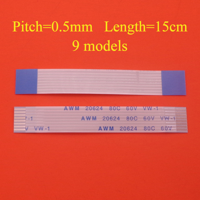 FFC FPC 60pin płaski elastyczny kabel 0.5mm pitch, długość 20cm, szerokość 30.5mm, wstążka 60 p AWM 20624 80C 60V - Wianko - 4