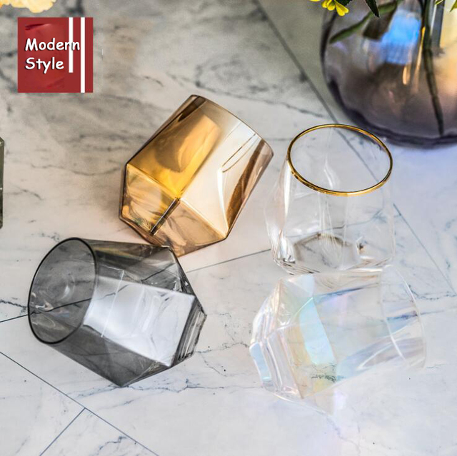 TECHOME Elegancki kubek szklany w kształcie diamentu z matowym wykończeniem - Wianko - 8