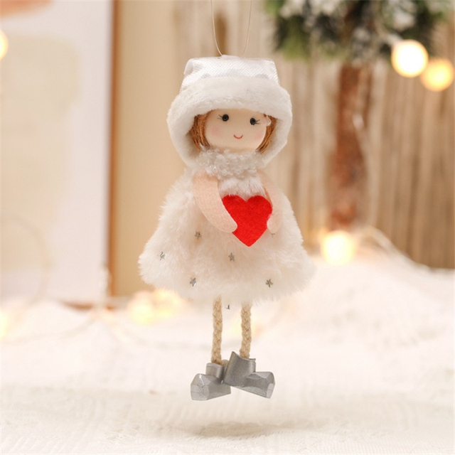 Boże Narodzenie - 24 sztuki pluszowych lalki anioł wisiorki i dekoracje na choinkę z motywem elfów - Wianko - 4