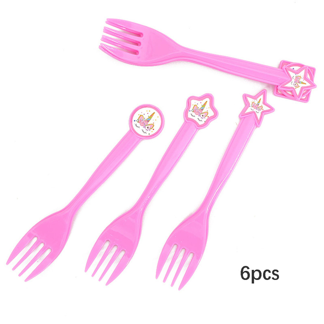 Jednorazowe zastawy stołowe jednorożec - talerz, kubek, serwetka, obrus dla dziewczynek - Wianko - 5