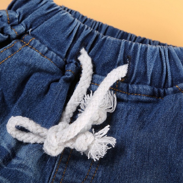 Zestaw ubrań letnich dla chłopców: T-shirt + dżinsy, 3 sztuki, 2-7 lat - Wianko - 6