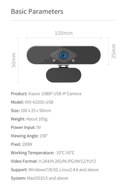Kamera internetowa Xiaovv 1080P HD USB z autofokusem, 2 miliony pikseli, 150 ° szeroki kąt, dźwięk - laptop - Wianko - 9