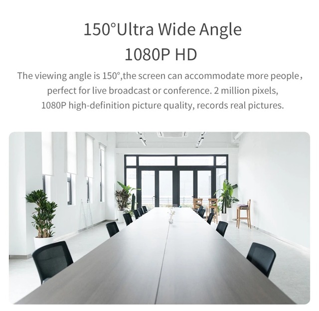 Kamera internetowa Xiaovv 1080P HD USB z autofokusem, 2 miliony pikseli, 150 ° szeroki kąt, dźwięk - laptop - Wianko - 2