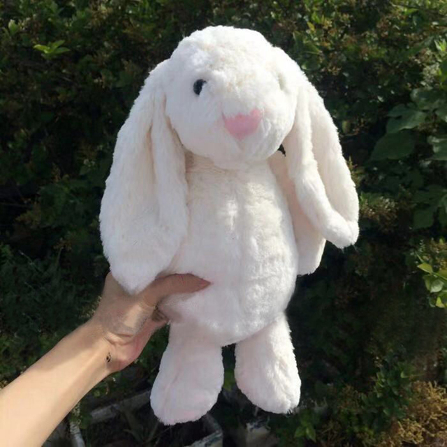 Pluszowy królik z długimi uszami - miękka lalka dla dzieci, świetny prezent urodzinowy - Wianko - 2