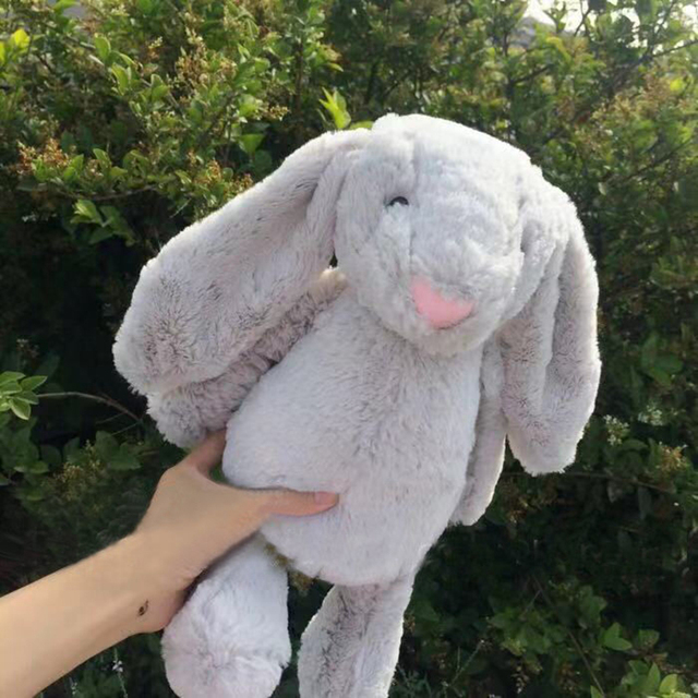 Pluszowy królik z długimi uszami - miękka lalka dla dzieci, świetny prezent urodzinowy - Wianko - 3