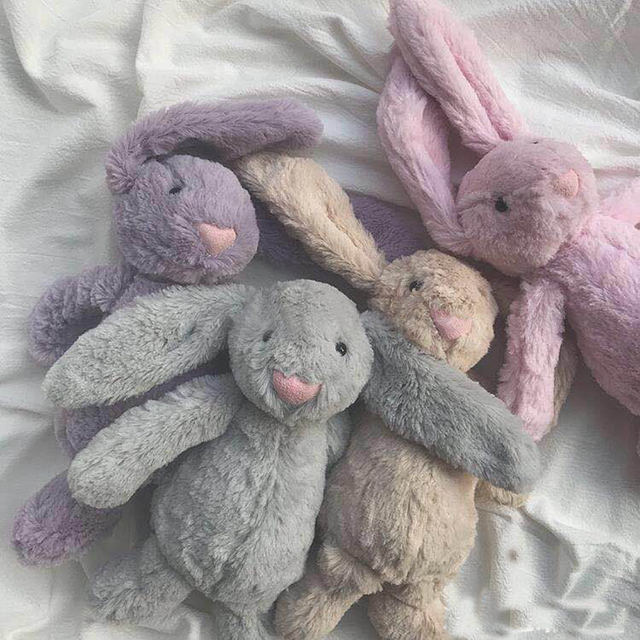 Pluszowy królik z długimi uszami - miękka lalka dla dzieci, świetny prezent urodzinowy - Wianko - 5