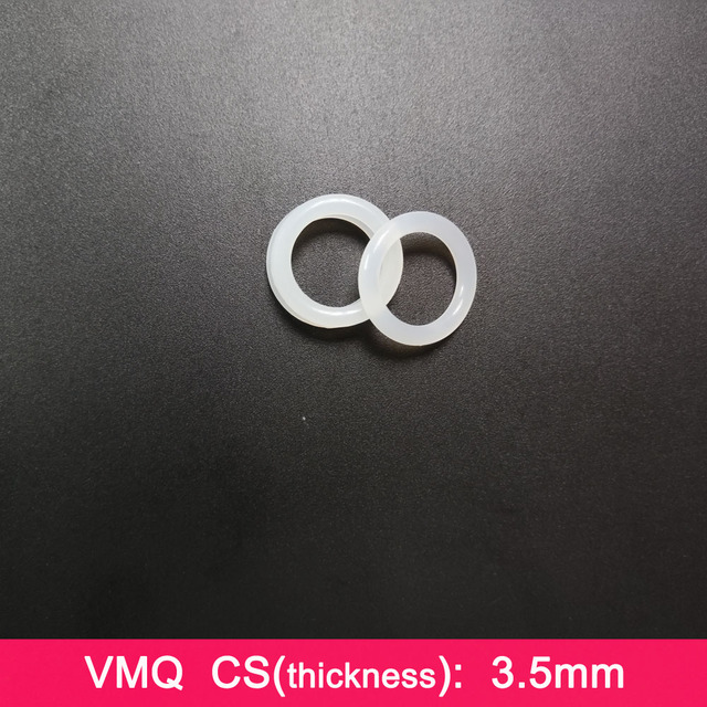 Uszczelnienie gumowe VMQ pierścień C/S 3.5mm, średnica zewnętrzna 10-30mm - Wianko - 1