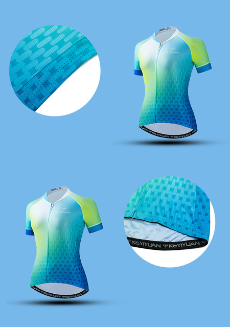 Koszulka kolarska z krótkim rękawem dla kobiet KEYIYUAN 2022, do jazdy rowerem górskim i szosowym MTB - Wianko - 13