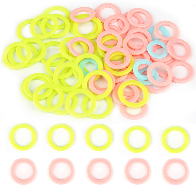 Zestaw pierścieni blokujących Stitch Marker Imzay, plastikowe, 3 rozmiary, do dziergania i szydełkowania DIY - Wianko - 1