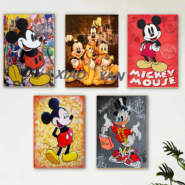 Diamentowy obraz 5D DIY Mickey Mouse Kaczor Donald pełny krzyż zestaw do haftu i mozaiki wnętrz - Wianko - 14