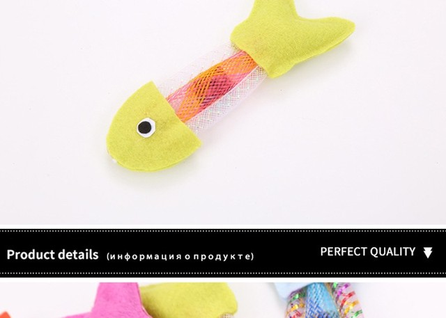 Interaktywna zabawka dla kotów - kij molowy w kształcie ryby z kocimiętką Naturl, czyszcząca zęby kota - Wianko - 10