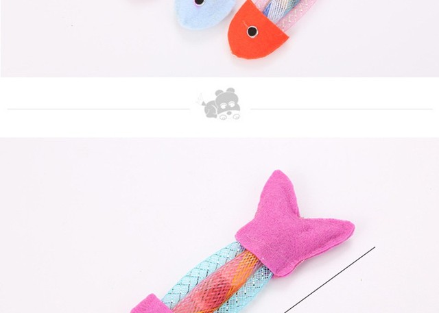 Interaktywna zabawka dla kotów - kij molowy w kształcie ryby z kocimiętką Naturl, czyszcząca zęby kota - Wianko - 6