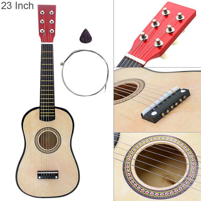 Gitara akustyczna 23 Cala, kolor drewna, 6 strun, instrument muzyczny - Wianko - 11