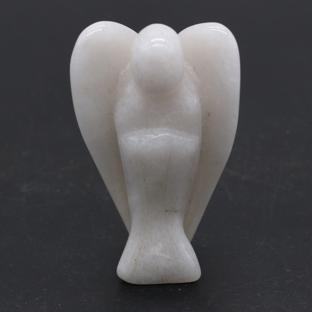 Naturalny ozdobny kamień w kształcie anioła - prezentujący szczęście - do biurka, ogrodu i sypialni - Wianko - 33