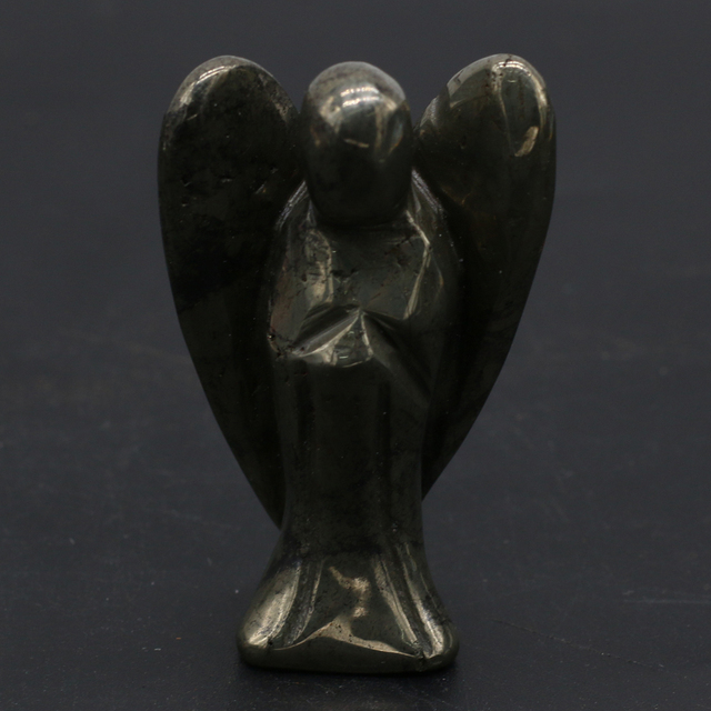 Naturalny ozdobny kamień w kształcie anioła - prezentujący szczęście - do biurka, ogrodu i sypialni - Wianko - 44