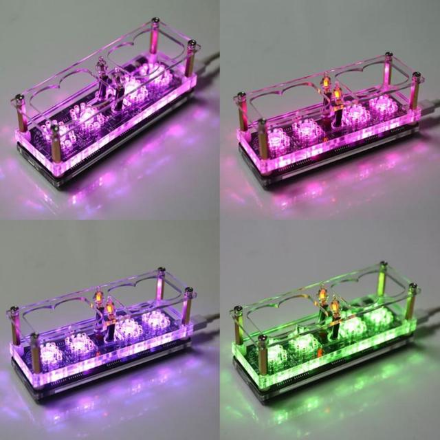 Duży zegar LED Retro Glow Nixie Tube z muzyką - Wianko - 8