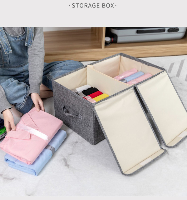 Torba do przechowywania ubrań, kołder, koców i pościeli ze wzmocnionym uchwytem - Organizer Box Premium - Wianko - 1