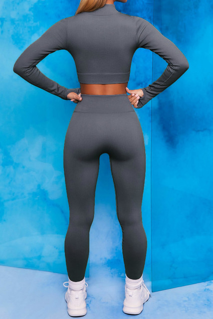 Zestaw odzieży do jogi Seamless Yoga 2021 - legginsy i dres z sznurkiem - Wianko - 14