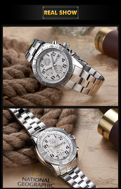 Mężczyźni zegarek MEGIR 2030 - luksusowy zegarek kwarcowy ze stali nierdzewnej - Wianko - 12