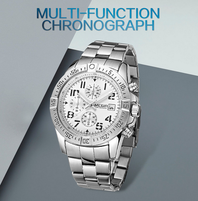 Mężczyźni zegarek MEGIR 2030 - luksusowy zegarek kwarcowy ze stali nierdzewnej - Wianko - 2