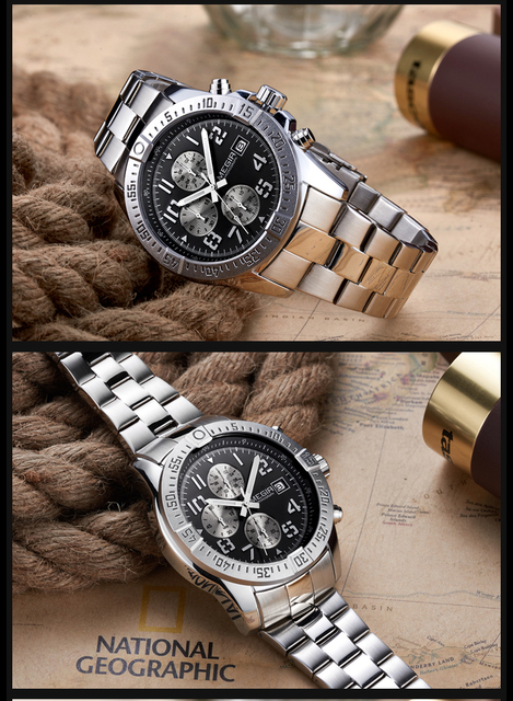 Mężczyźni zegarek MEGIR 2030 - luksusowy zegarek kwarcowy ze stali nierdzewnej - Wianko - 14