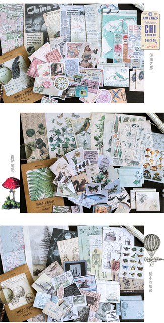 36 sztuk/partia papieru do rękodzieła - Mix roślin, zwierząt, okazów, vintage - dekoracyjne plany, scrapbooking, crafting - Wianko - 4