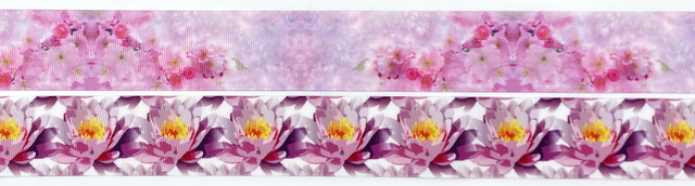 Ręcznie robiona różowa wstążka z kwiatem, idealna do dekoracji ślubnych - szerokość 38mm - Wianko - 2