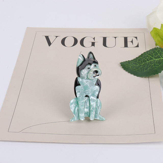 NYN Beauty - Akrylowa broszka w kształcie psa z motywem zwierząt - Ręcznie robione - Idealny prezent na urodziny lub Boże Narodzenie 2021 - Wianko - 13
