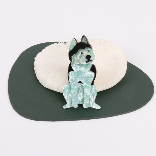NYN Beauty - Akrylowa broszka w kształcie psa z motywem zwierząt - Ręcznie robione - Idealny prezent na urodziny lub Boże Narodzenie 2021 - Wianko - 12