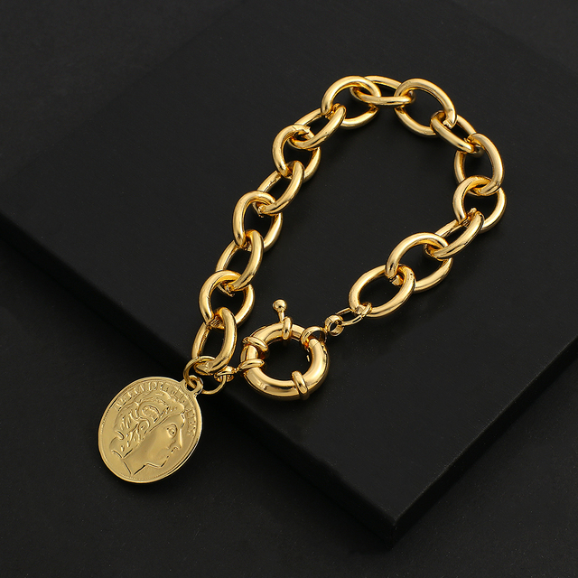 Bransoletka łańcuszkowa AENSOA 2020 - nowe charms w kolorze złota, biżuteria dla kobiet i mężczyzn, moda gorąca, wykonana ze stopu miedzi - Wianko - 5