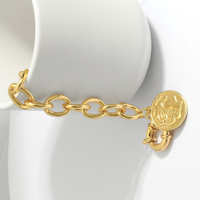 Bransoletka łańcuszkowa AENSOA 2020 - nowe charms w kolorze złota, biżuteria dla kobiet i mężczyzn, moda gorąca, wykonana ze stopu miedzi - Wianko - 15