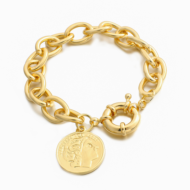 Bransoletka łańcuszkowa AENSOA 2020 - nowe charms w kolorze złota, biżuteria dla kobiet i mężczyzn, moda gorąca, wykonana ze stopu miedzi - Wianko - 9