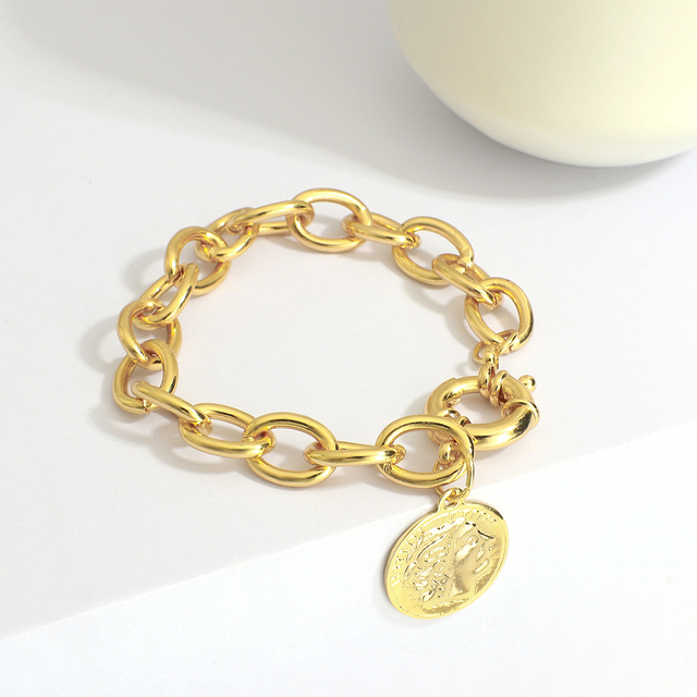 Bransoletka łańcuszkowa AENSOA 2020 - nowe charms w kolorze złota, biżuteria dla kobiet i mężczyzn, moda gorąca, wykonana ze stopu miedzi - Wianko - 16