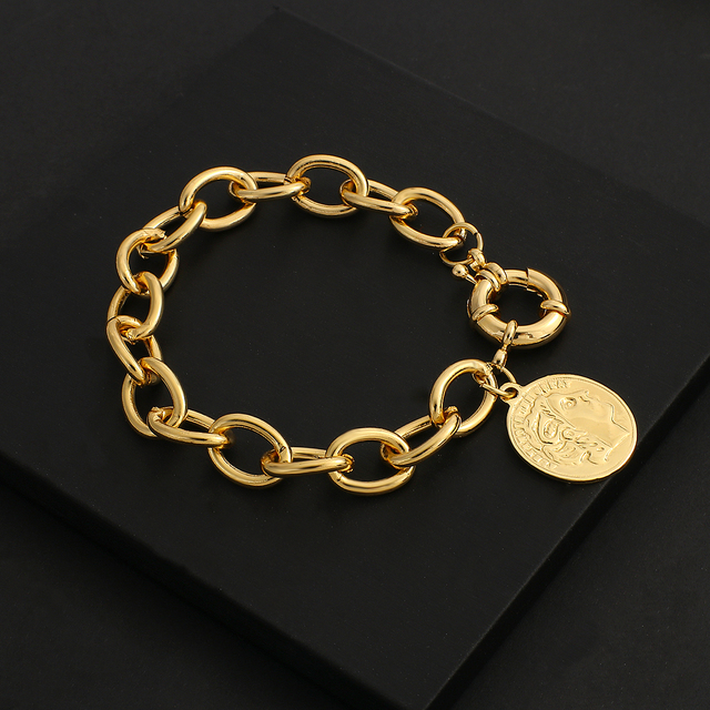 Bransoletka łańcuszkowa AENSOA 2020 - nowe charms w kolorze złota, biżuteria dla kobiet i mężczyzn, moda gorąca, wykonana ze stopu miedzi - Wianko - 6