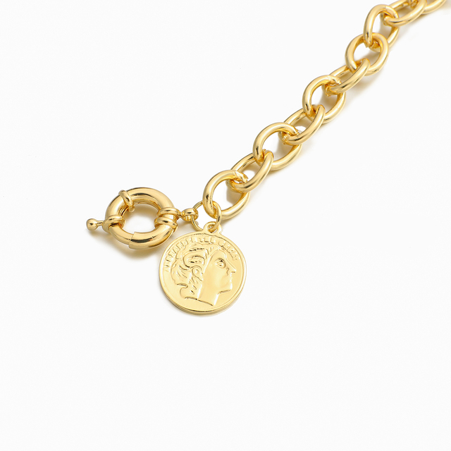 Bransoletka łańcuszkowa AENSOA 2020 - nowe charms w kolorze złota, biżuteria dla kobiet i mężczyzn, moda gorąca, wykonana ze stopu miedzi - Wianko - 7
