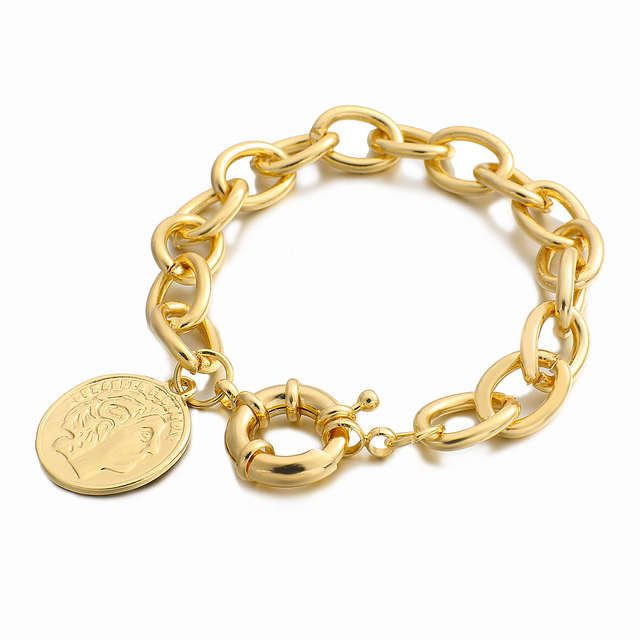 Bransoletka łańcuszkowa AENSOA 2020 - nowe charms w kolorze złota, biżuteria dla kobiet i mężczyzn, moda gorąca, wykonana ze stopu miedzi - Wianko - 8