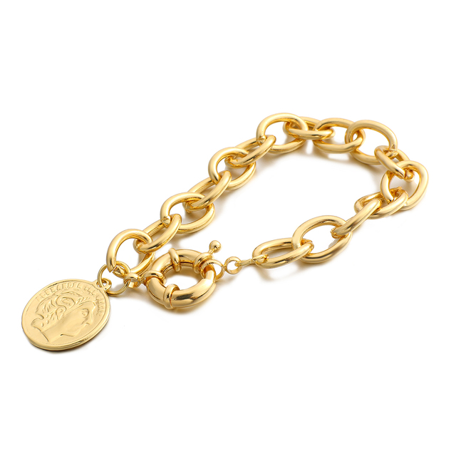 Bransoletka łańcuszkowa AENSOA 2020 - nowe charms w kolorze złota, biżuteria dla kobiet i mężczyzn, moda gorąca, wykonana ze stopu miedzi - Wianko - 11