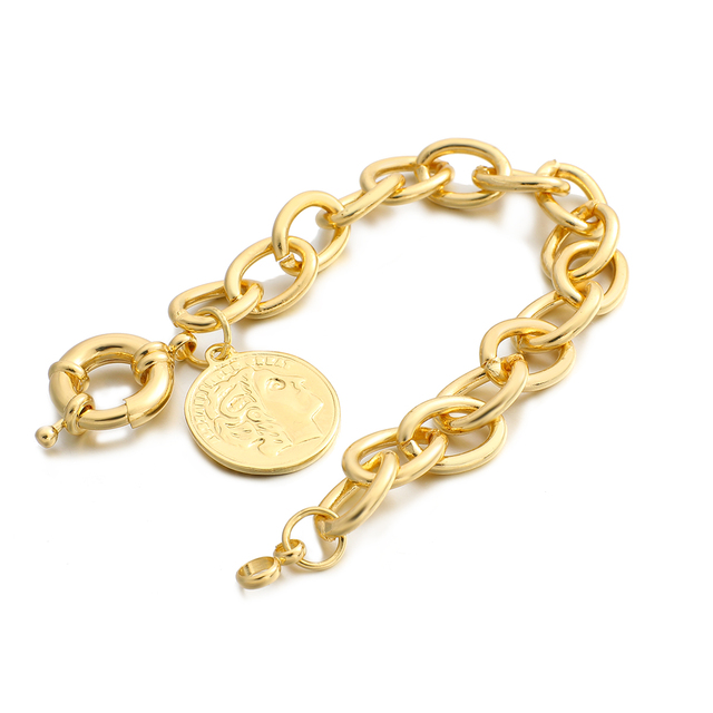 Bransoletka łańcuszkowa AENSOA 2020 - nowe charms w kolorze złota, biżuteria dla kobiet i mężczyzn, moda gorąca, wykonana ze stopu miedzi - Wianko - 13