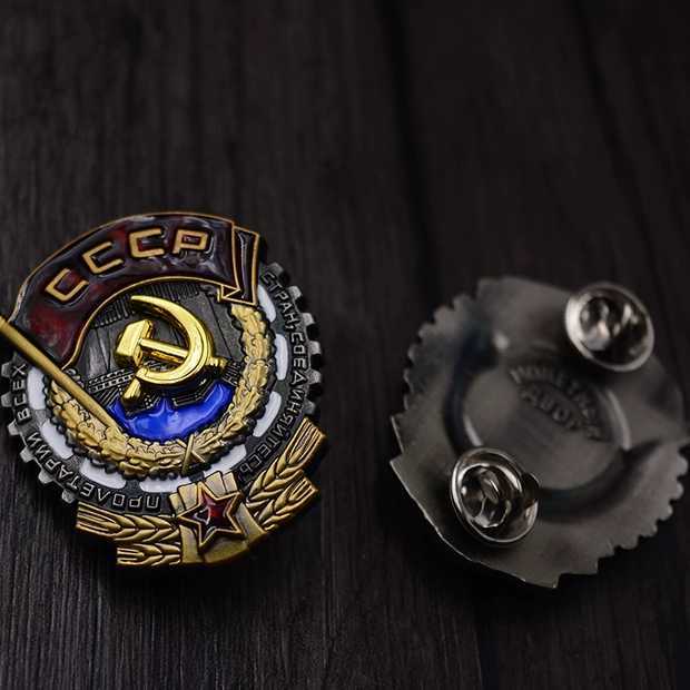 Odznaka Car CCCP ZSRR - Najwyższa Jakość, Praca Wenus, Honor Lenina, Czerwona Flaga: Vintage klasyka komunistyczna, Medal II Wojny Światowej - Wianko - 2