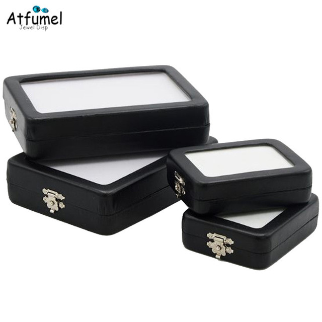 Szklana okładka czarny PU skóra diamentowa pudełko na biżuterię z metalowym zamkiem, na bransoletki i koraliki - Wianko - 8