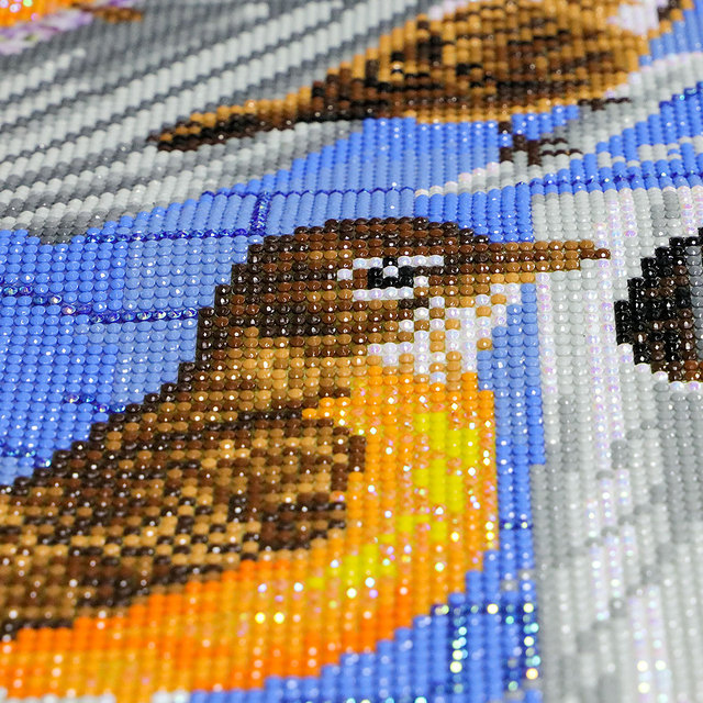 Wiosenny domek dla ptaków - 5D DIY diamentowy obraz - mozaika krzyżem - wymienna poszewka na poduszkę - ozdoba haftowana - Wianko - 5