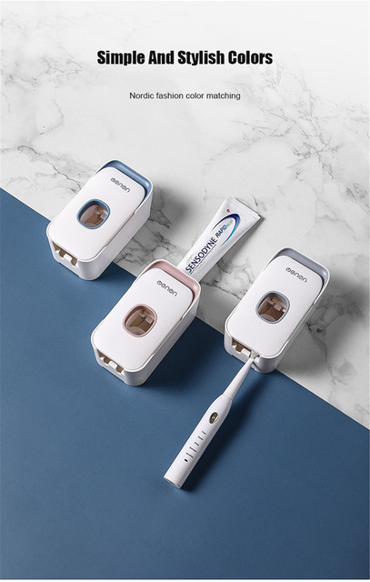 Automatyczny dozownik pasty do zębów naścienne uchwyt na szczoteczki bez dziurkowania łazienkowe akcesoria - Wianko - 15